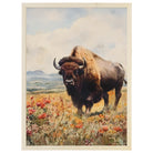 Bison Floral Scene