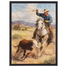 Cowboy Roping Calf