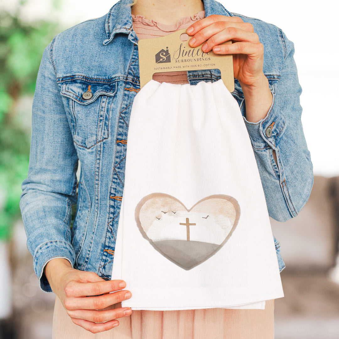 Watercolor Cross Heart