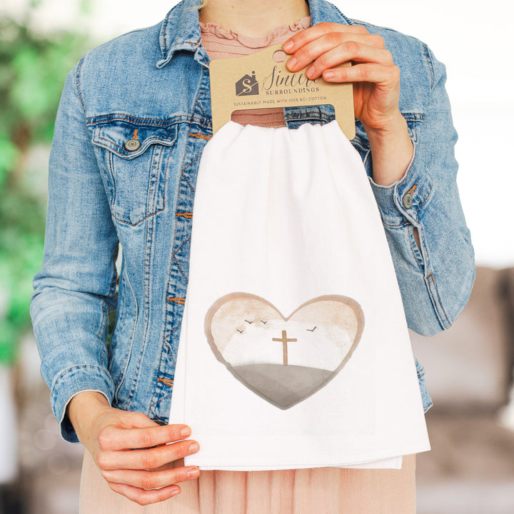 Watercolor Cross Heart