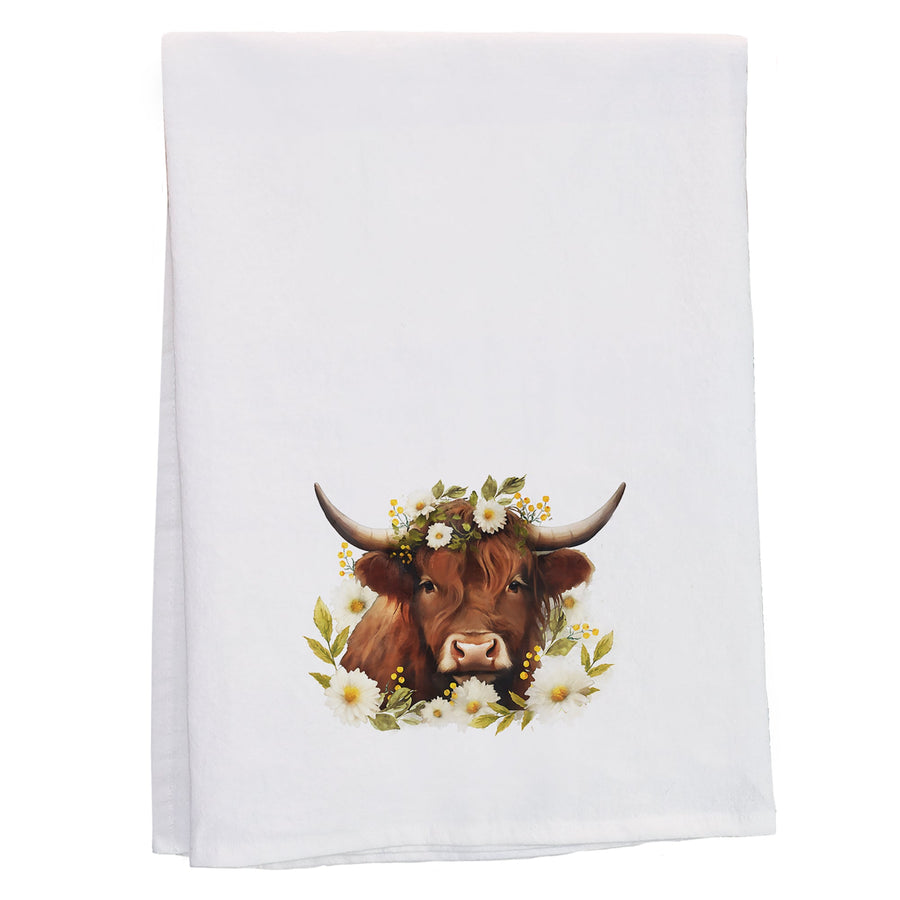 Floral Highland Cow