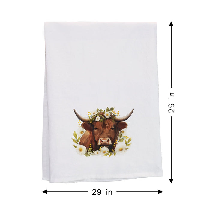Floral Highland Cow