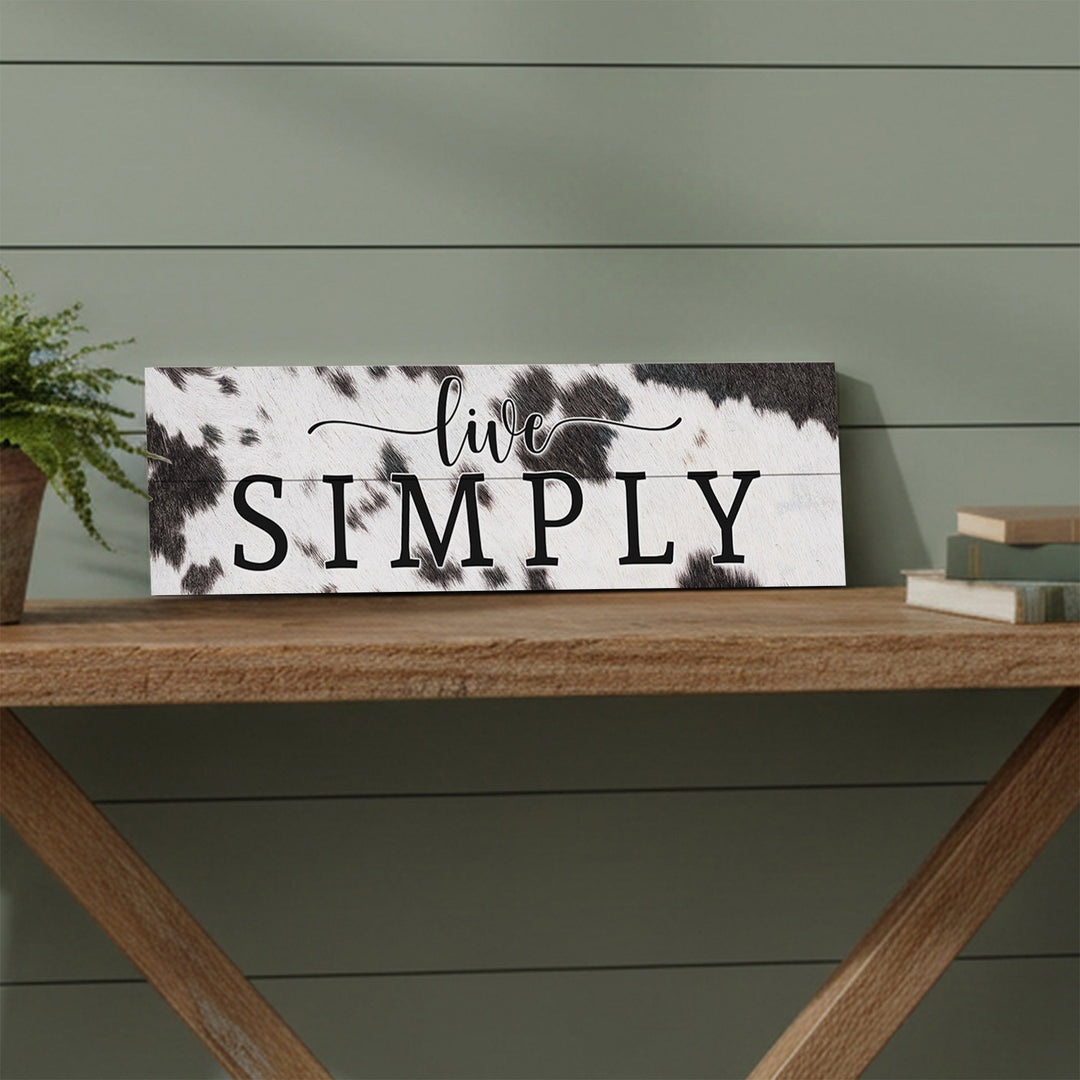 Live Simply Cow Hide