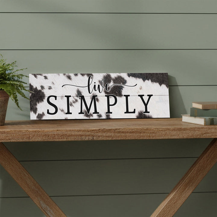 Live Simply Cow Hide