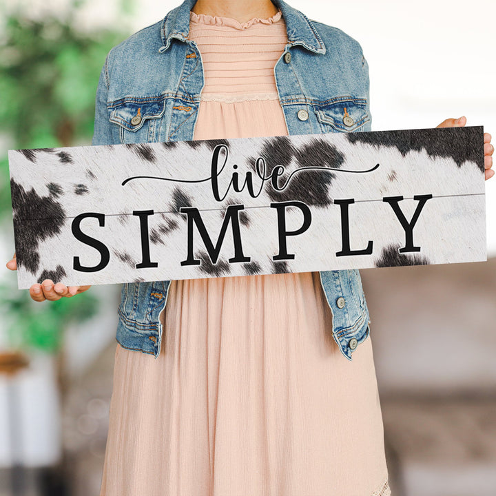 Live Simply Cow Hide