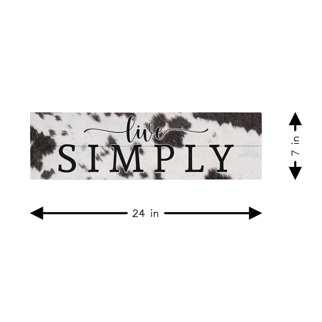 Live Simply Cow Hide