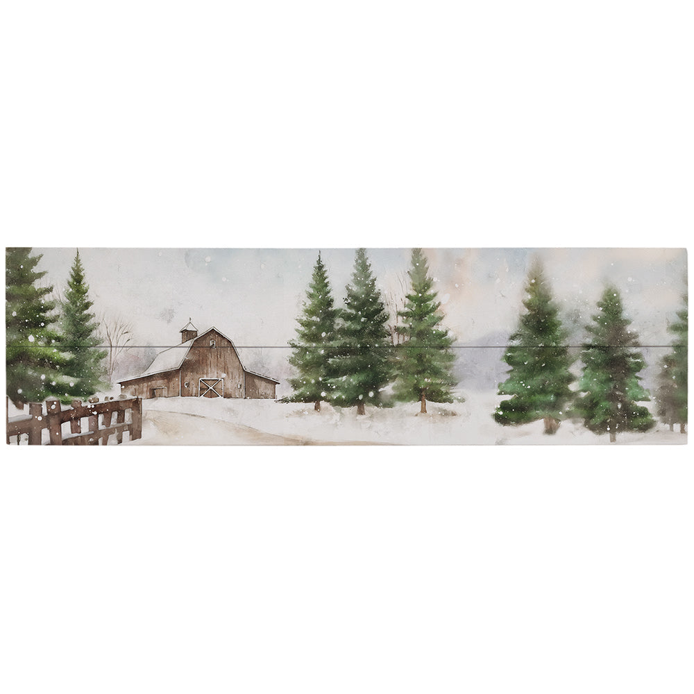Winter Barn Scene