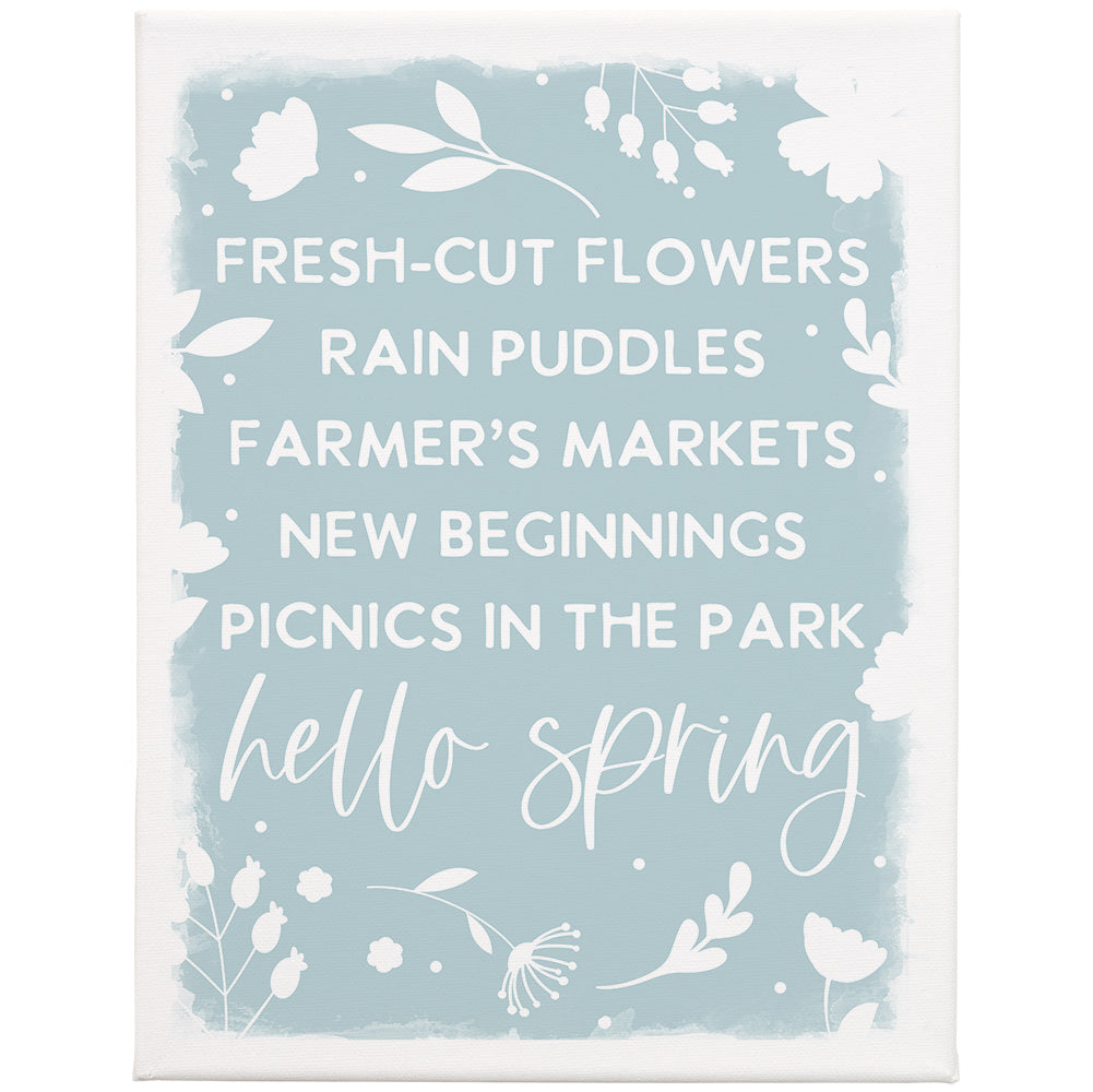 Hello Spring Blue - 13x17