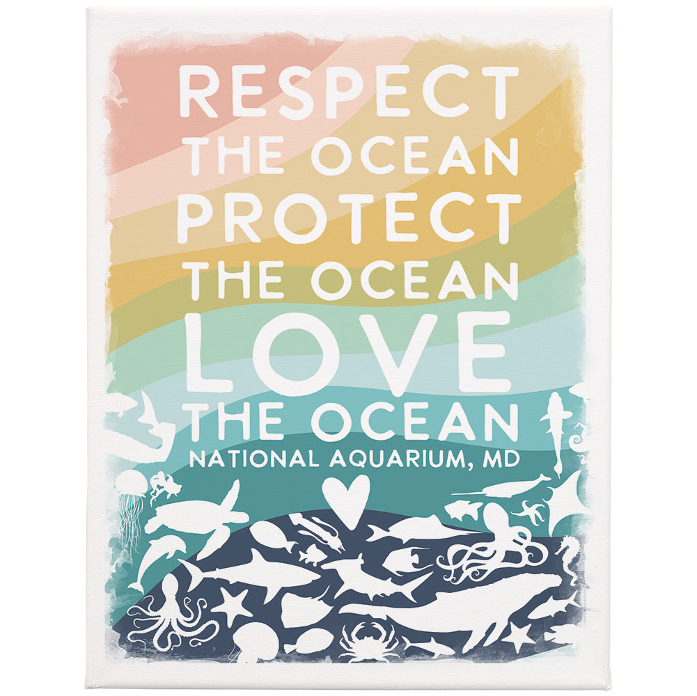 Respect The Ocean LOC 9x12