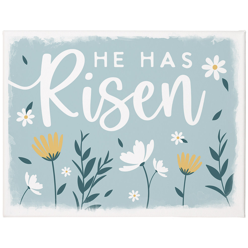 He Has Risen Blue 12 x 9