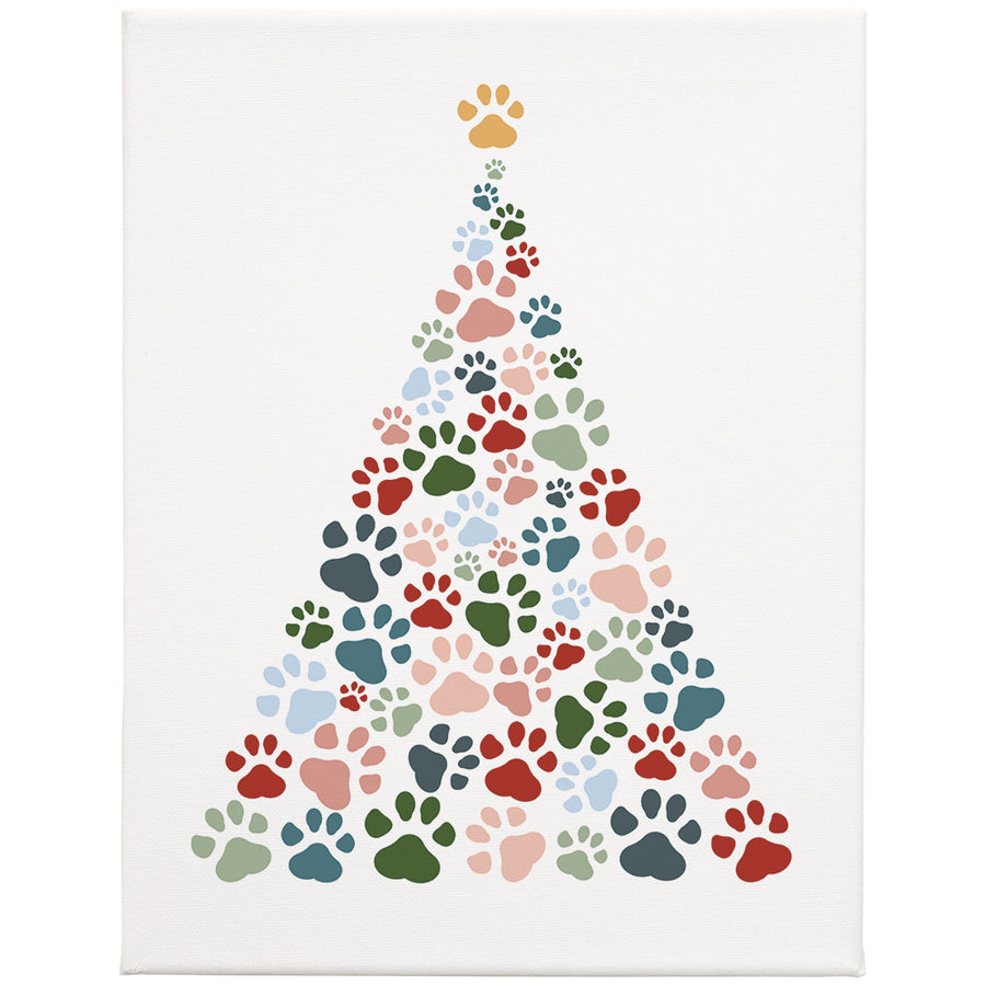 Paw Print Tree 9x12