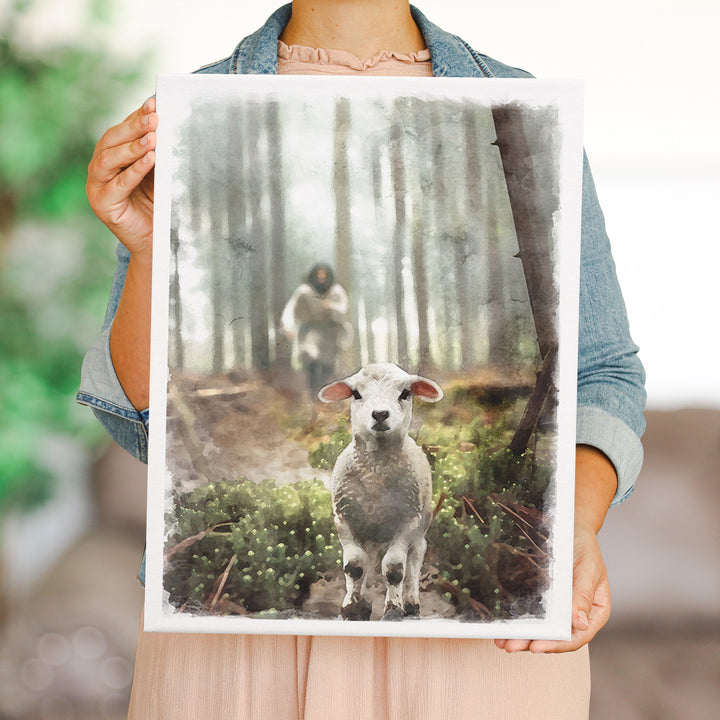 Jesus Rescuing Lamb