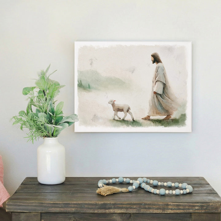 Jesus Walking Lamb
