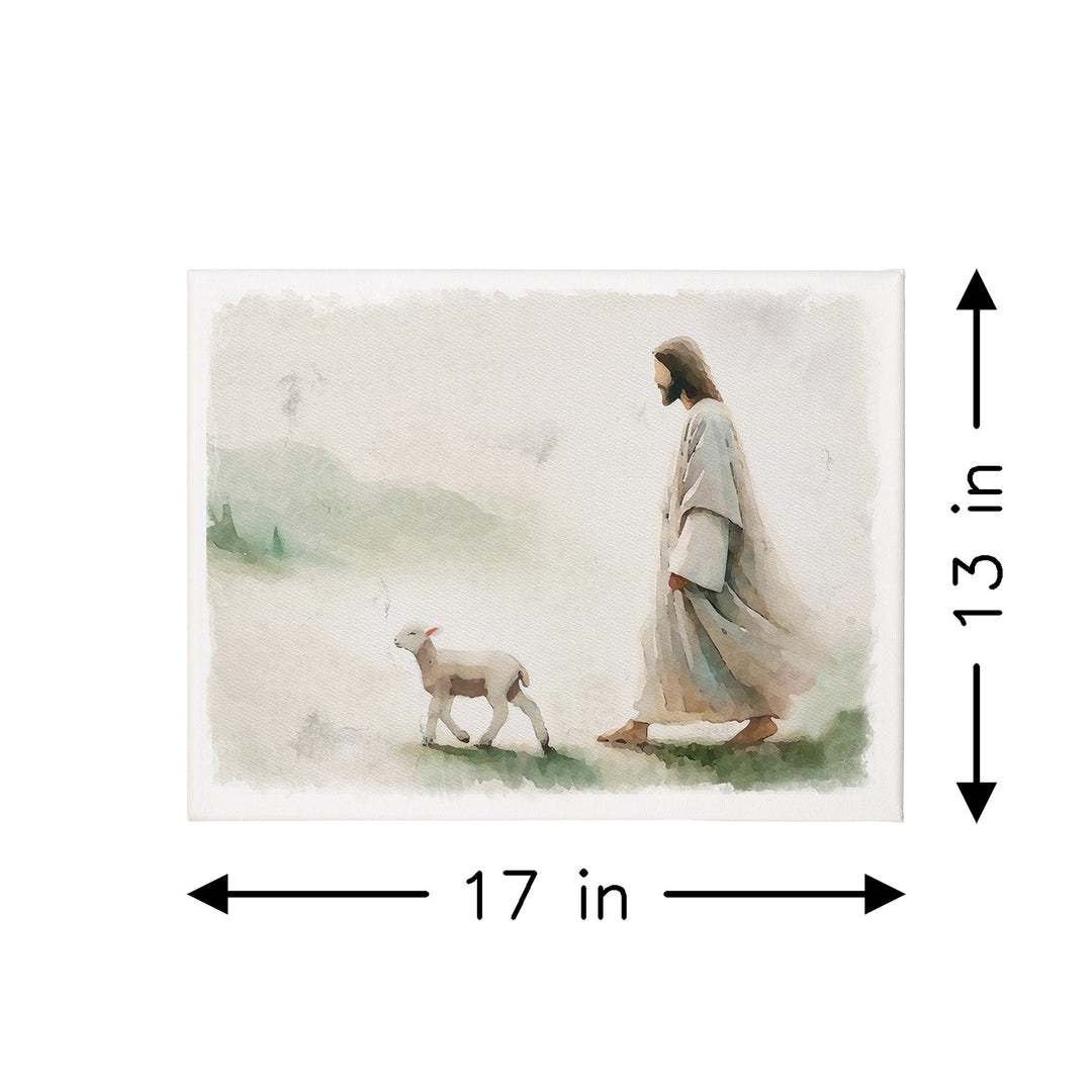 Jesus Walking Lamb