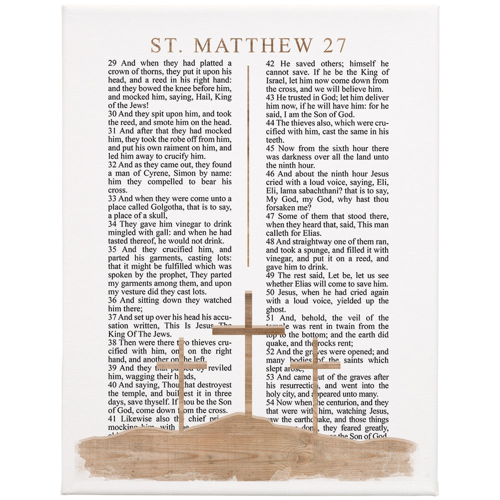 Matthew 27 Crosses 13x17