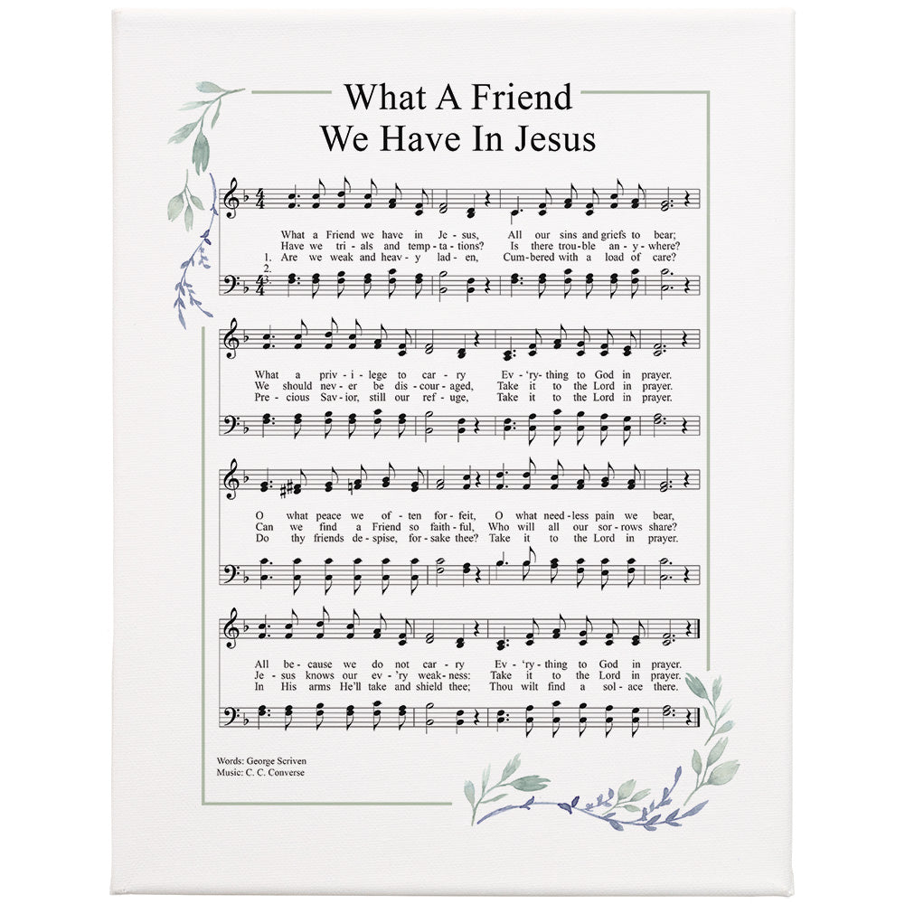 What A Friend Hymn 9x12