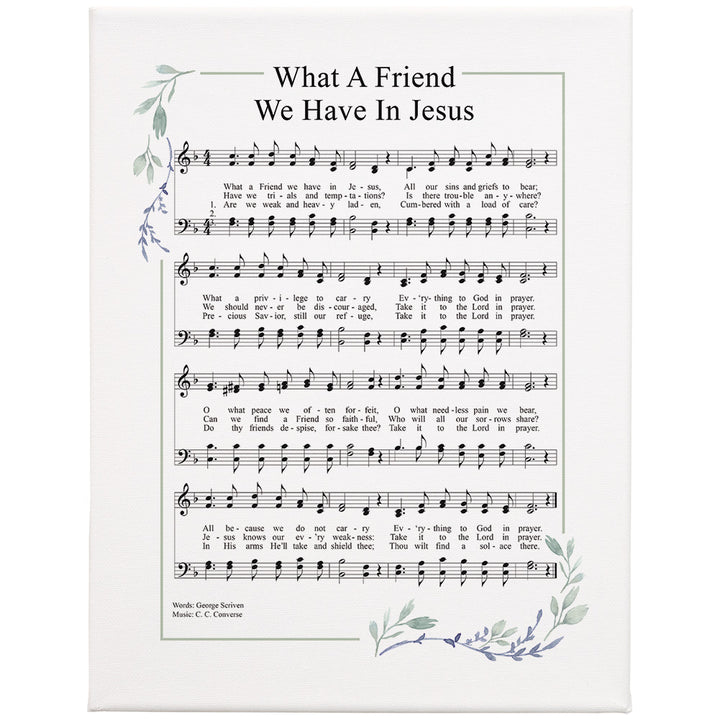 What A Friend Hymn 9x12