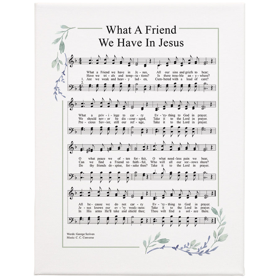 What A Friend Hymn 9x12