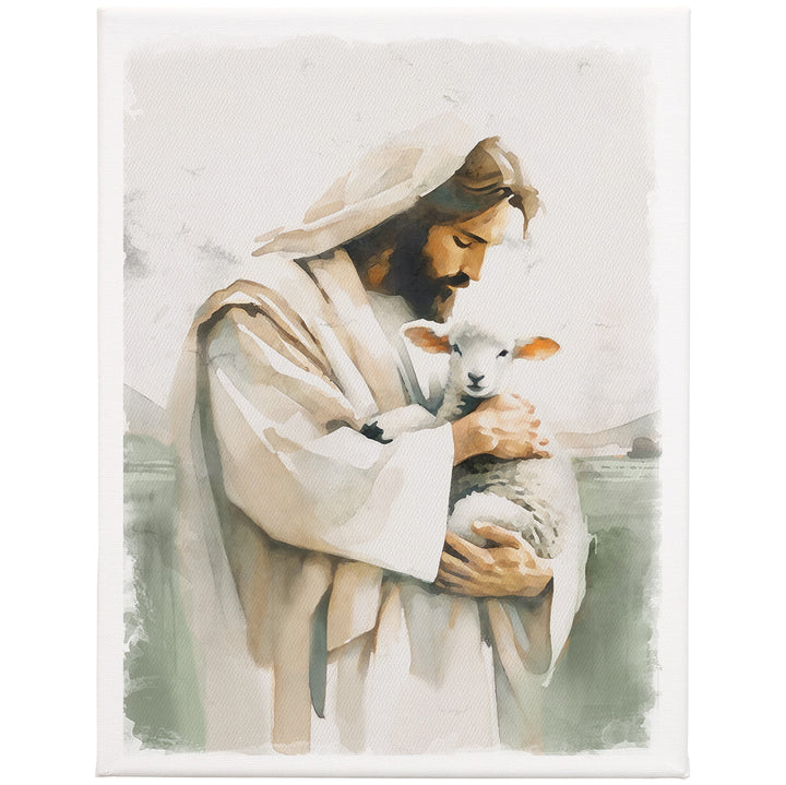 Jesus Holding Lamb 9x12