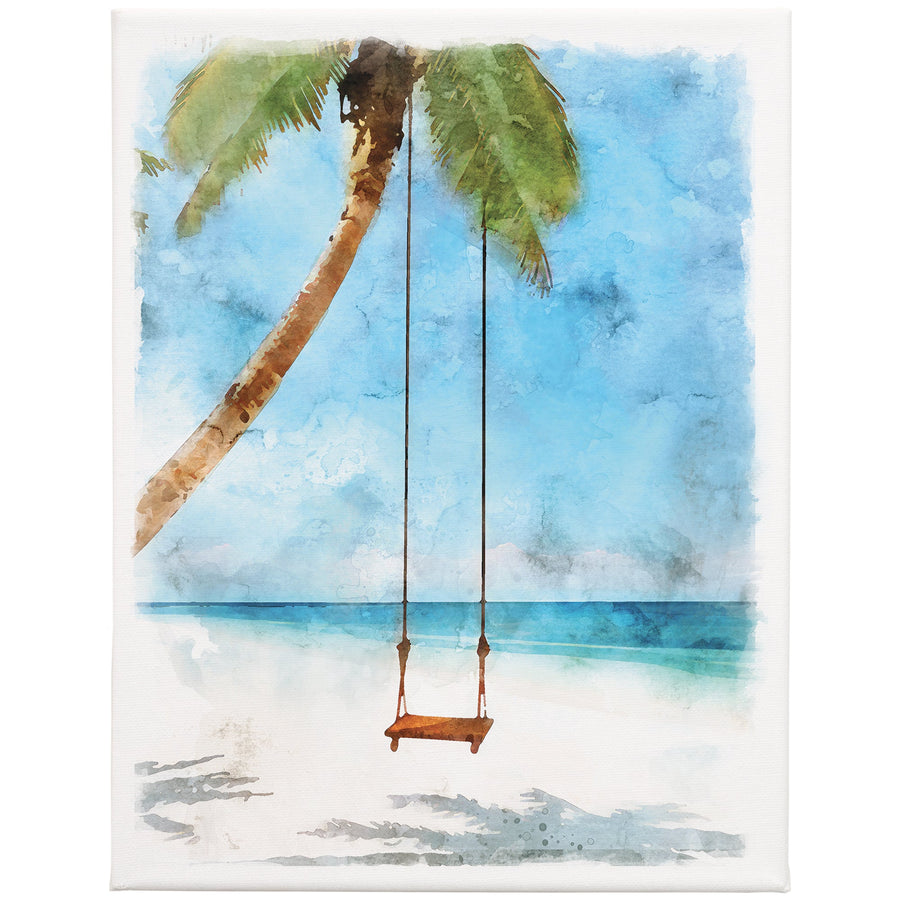 Beach Swing Scene 9x12