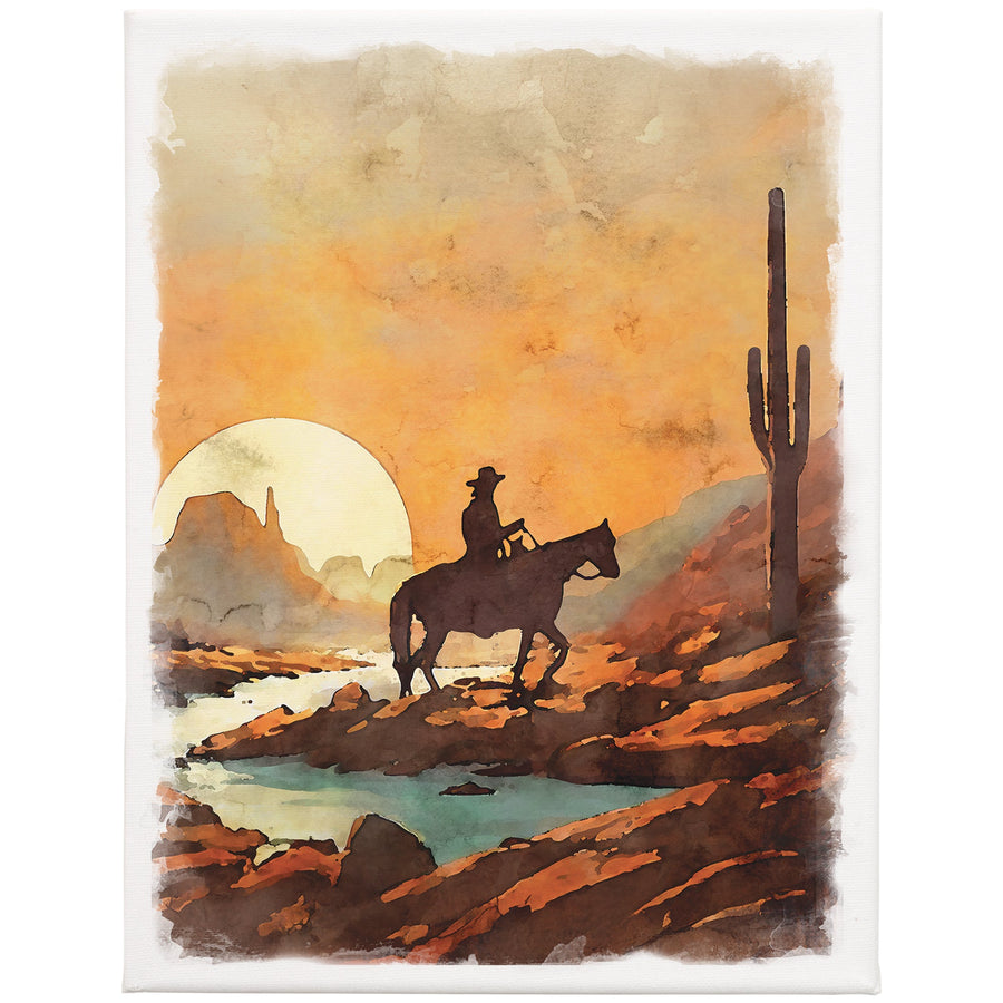 Cowboy Desert 9x12