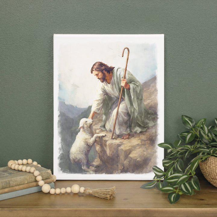 Jesus Lamb On Cliff