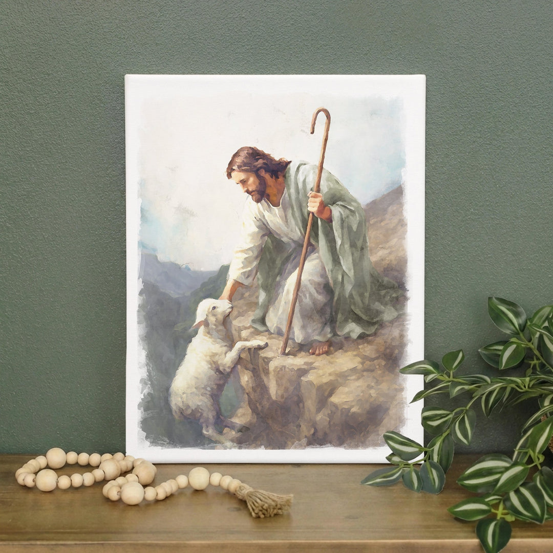 Jesus Lamb On Cliff