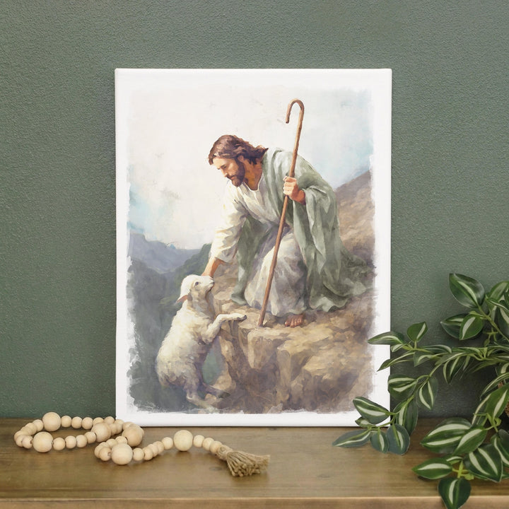 Jesus Lamb On Cliff
