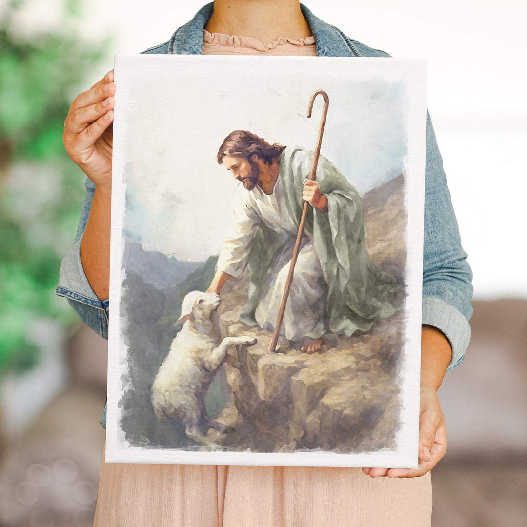 Jesus Lamb On Cliff