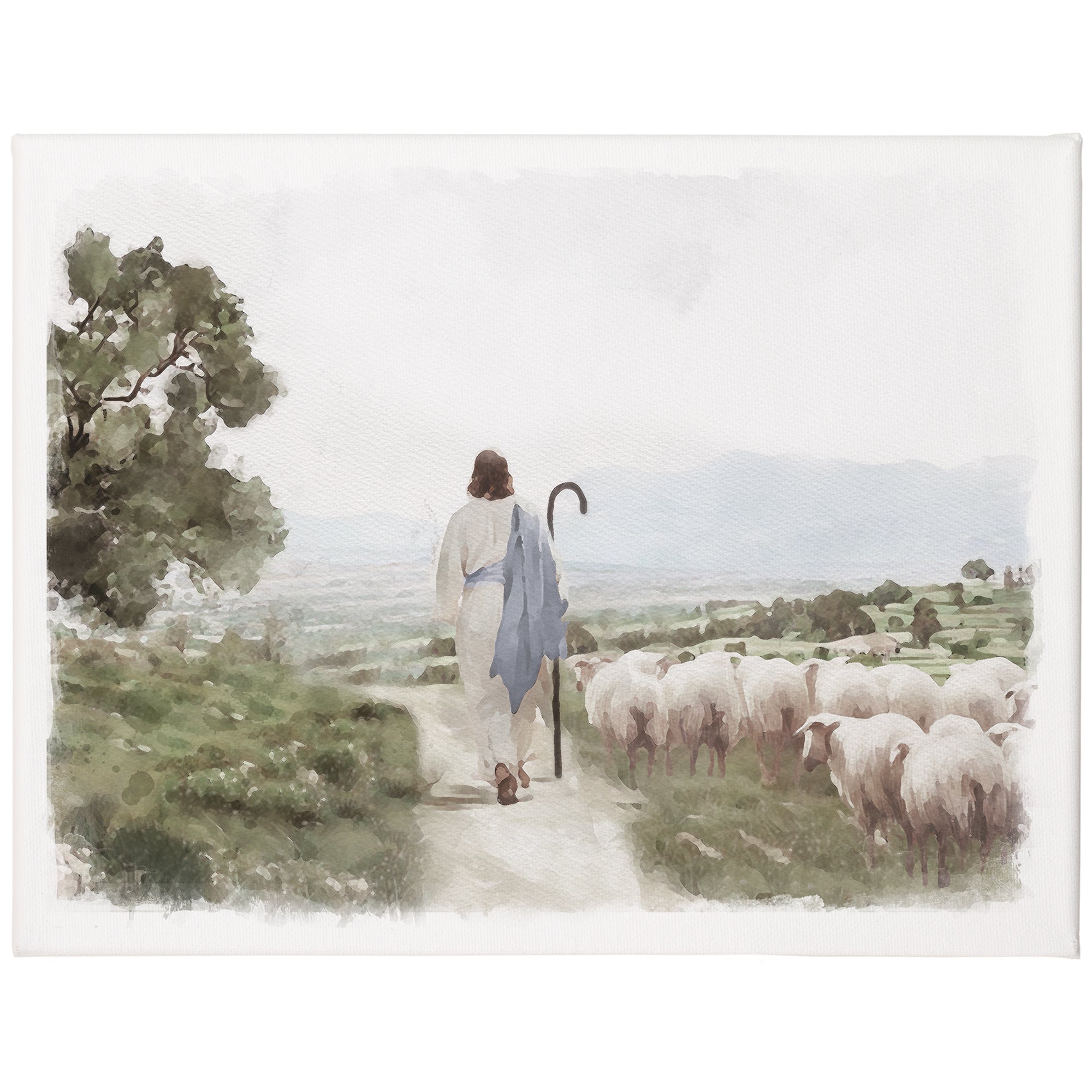 Jesus Shepherd Flock 12x9