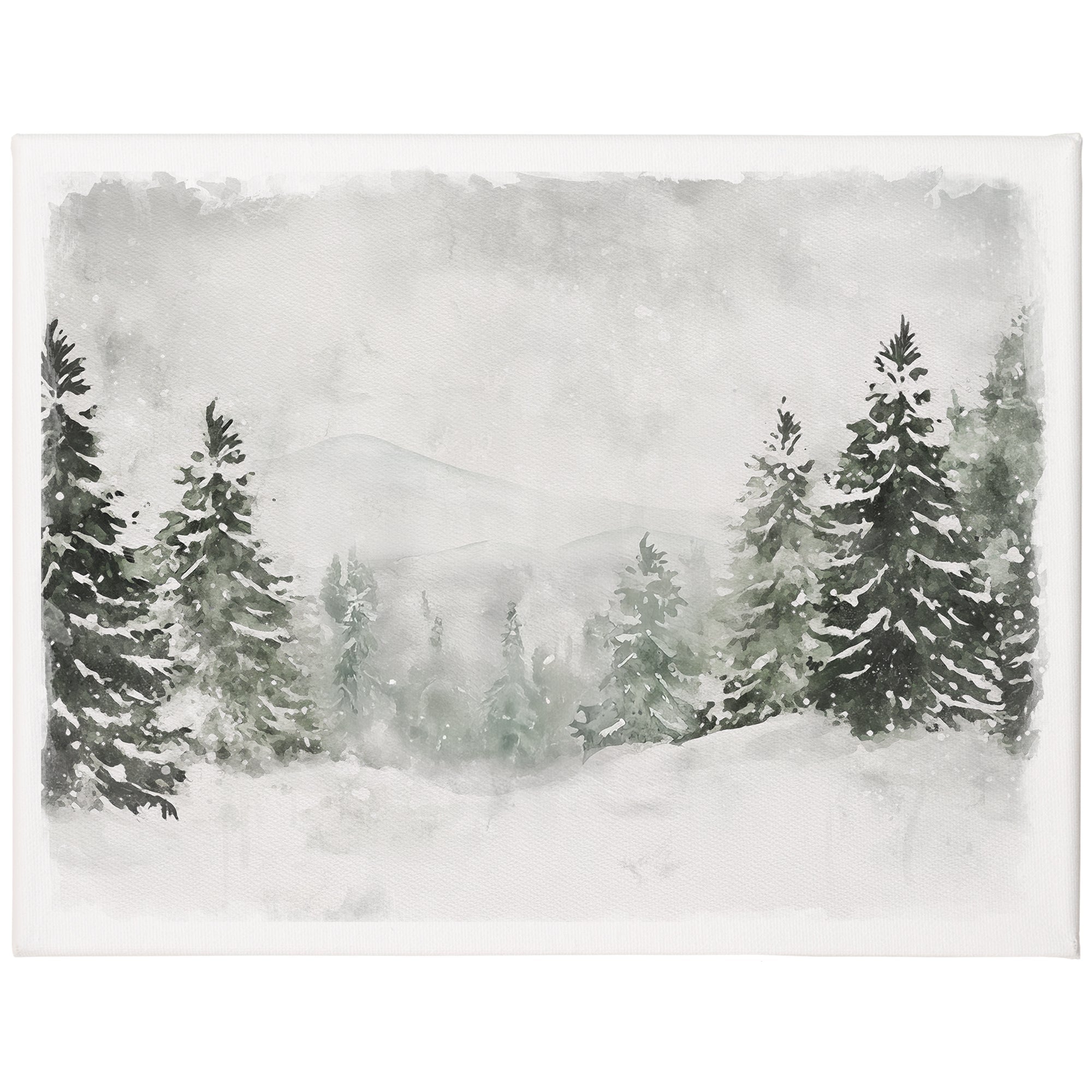 Snowy Pines Scene 17x13