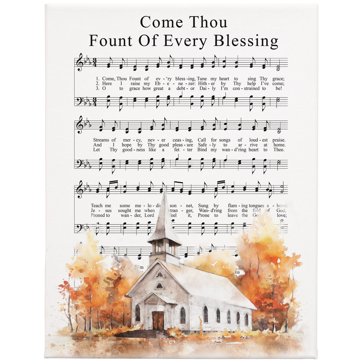 Come Thou Fount Fall 13x17