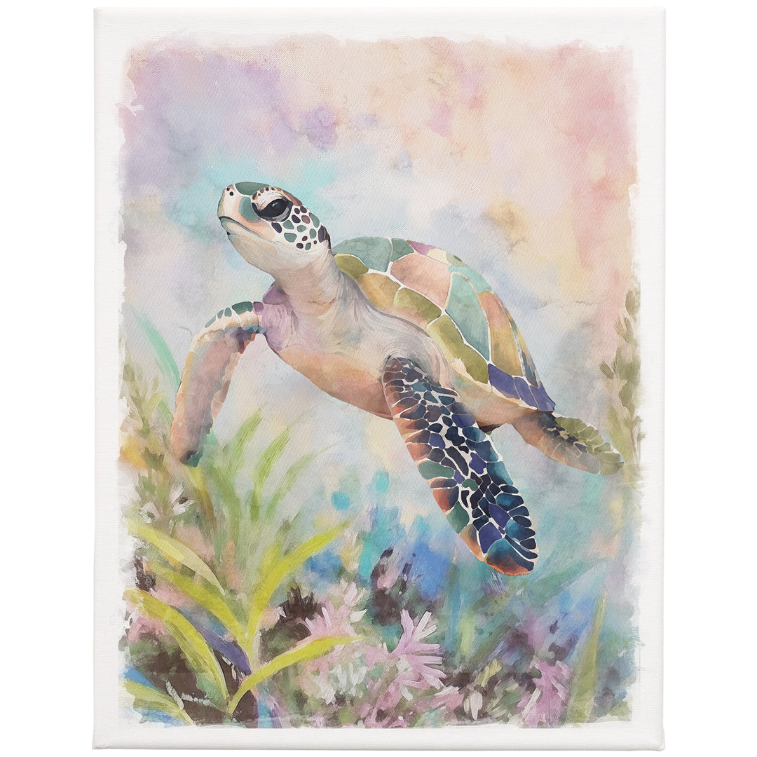Colorful Sea Turtle 13x17