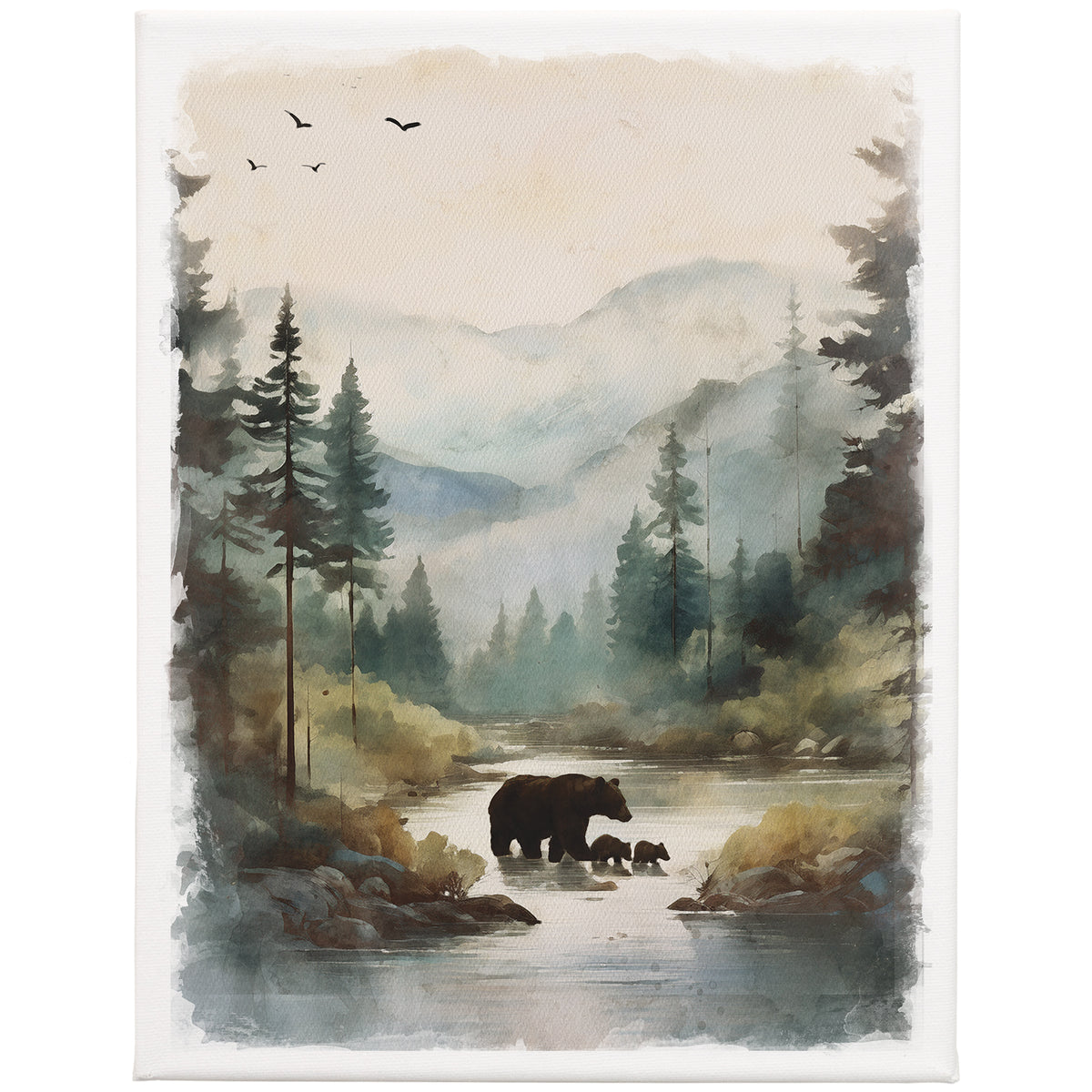 Mountain Bears Scene 9x12